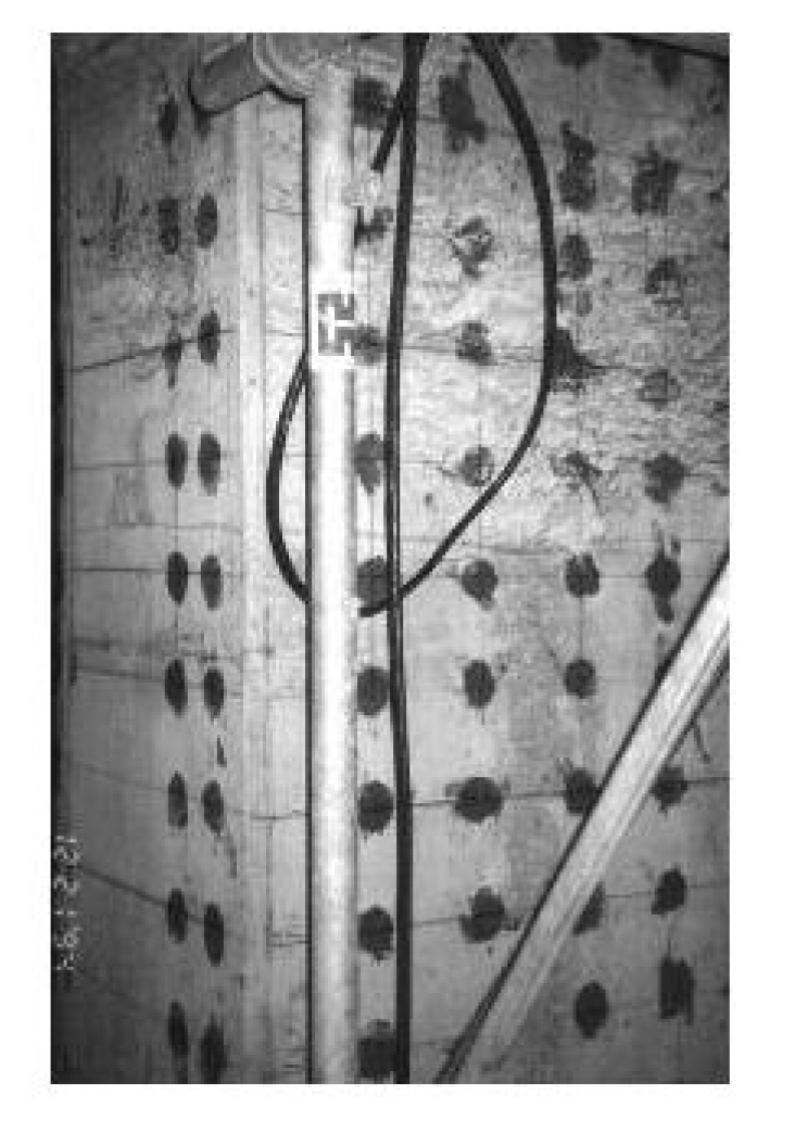 Measurement points for Ultrasonic Pulse Velocity method. (R&ouml;sch, 2003)